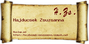 Hajducsek Zsuzsanna névjegykártya